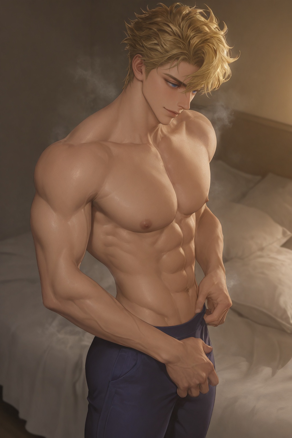 yasee,  blue eyes,  golden hair on Tensor.Art
