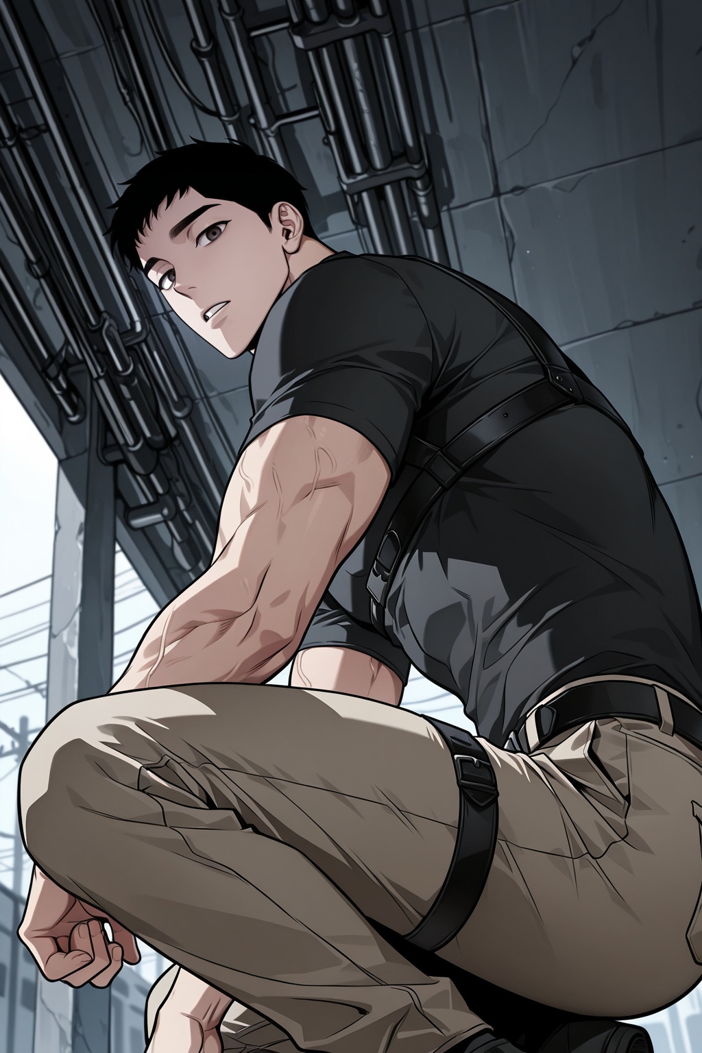 male focus,  1boy,  lee hyunsung on Tensor.Art