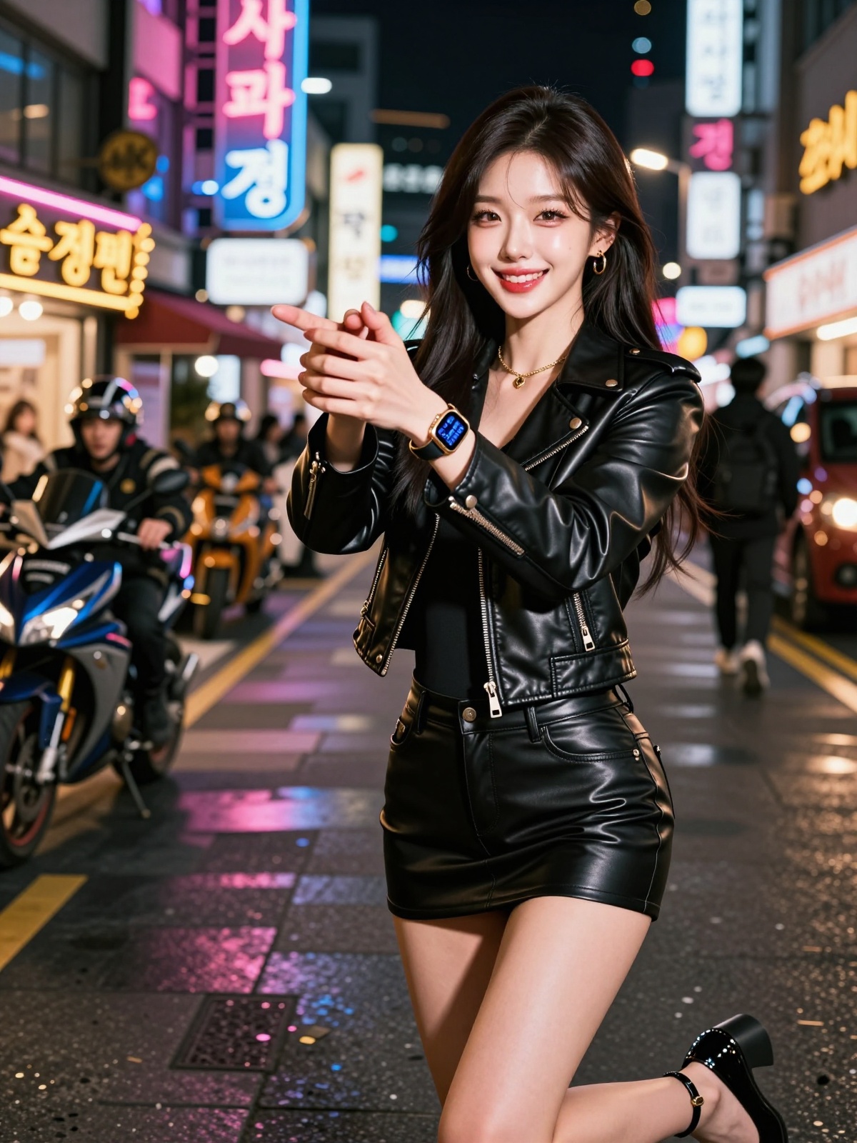 Korean Woman Image Real Photo: 2.0,  Height 185cm,  Hourglass figure with round and voluptuous I-cup breasts on Tensor.Art