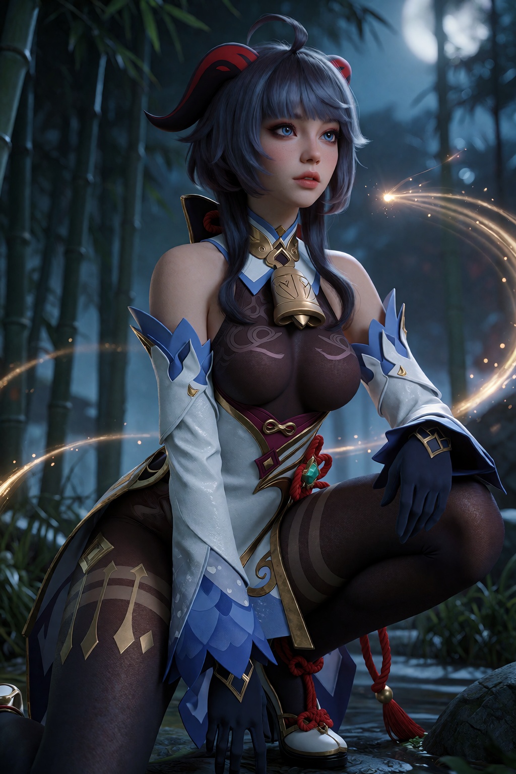 Create a masterpiece in best quality,  featuring a solo 1girl with medium breasts,  black hair on Tensor.Art