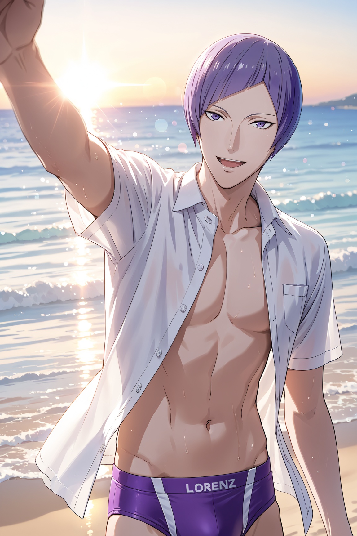 1boy,  Lorenz_FE3H,  purple hair on Tensor.Art