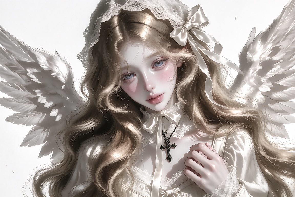 1girl,  blonde hair,  long wavy brown hair on Tensor.Art