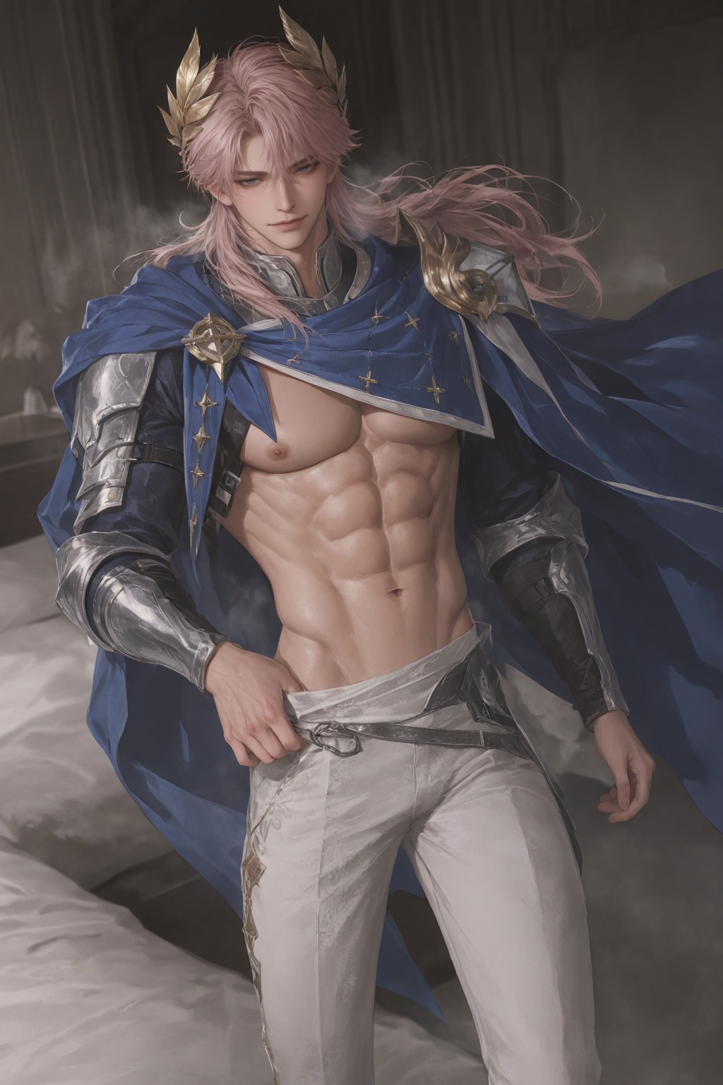 hainuo,  blue eyes,  pink hair on Tensor.Art