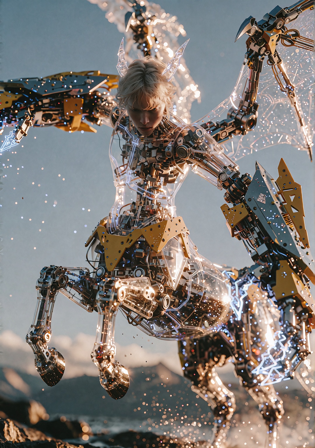 Centaur,  realistic ,  dynamic photoshoot on Tensor.Art