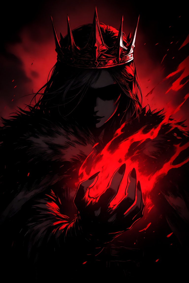 a graphic vector design featuring the silhouette of a powerful female figure. the character is completely black except for...