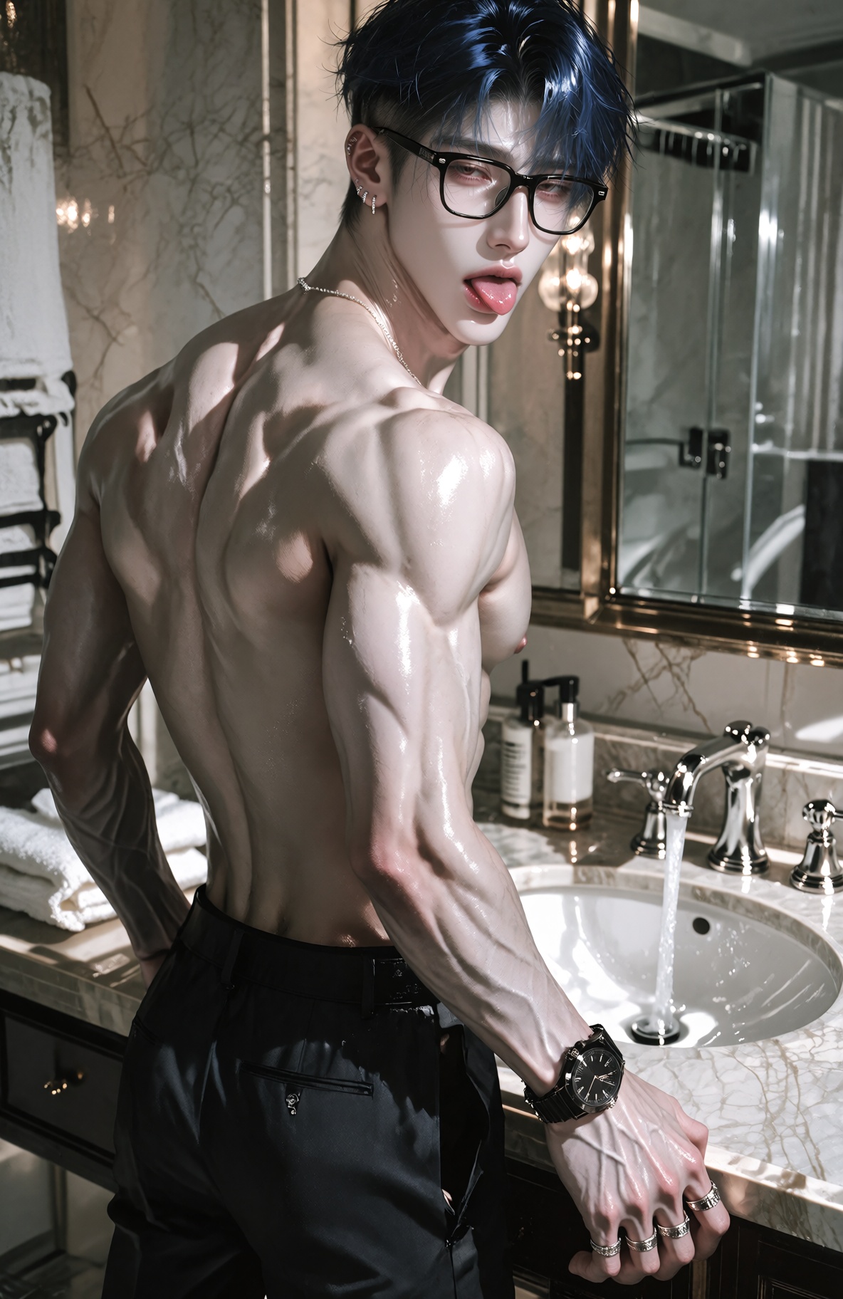 [CHARACTER] 1 ***** Korean man,  solo,  handsome mature masculine man in his late 20s on Tensor.Art
