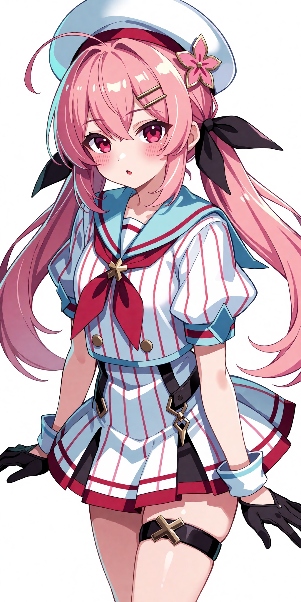 A breathtaking anime masterpiece featuring a young female idol with smooth pale skin,  rosy cheek blush,  a tiny open mout...