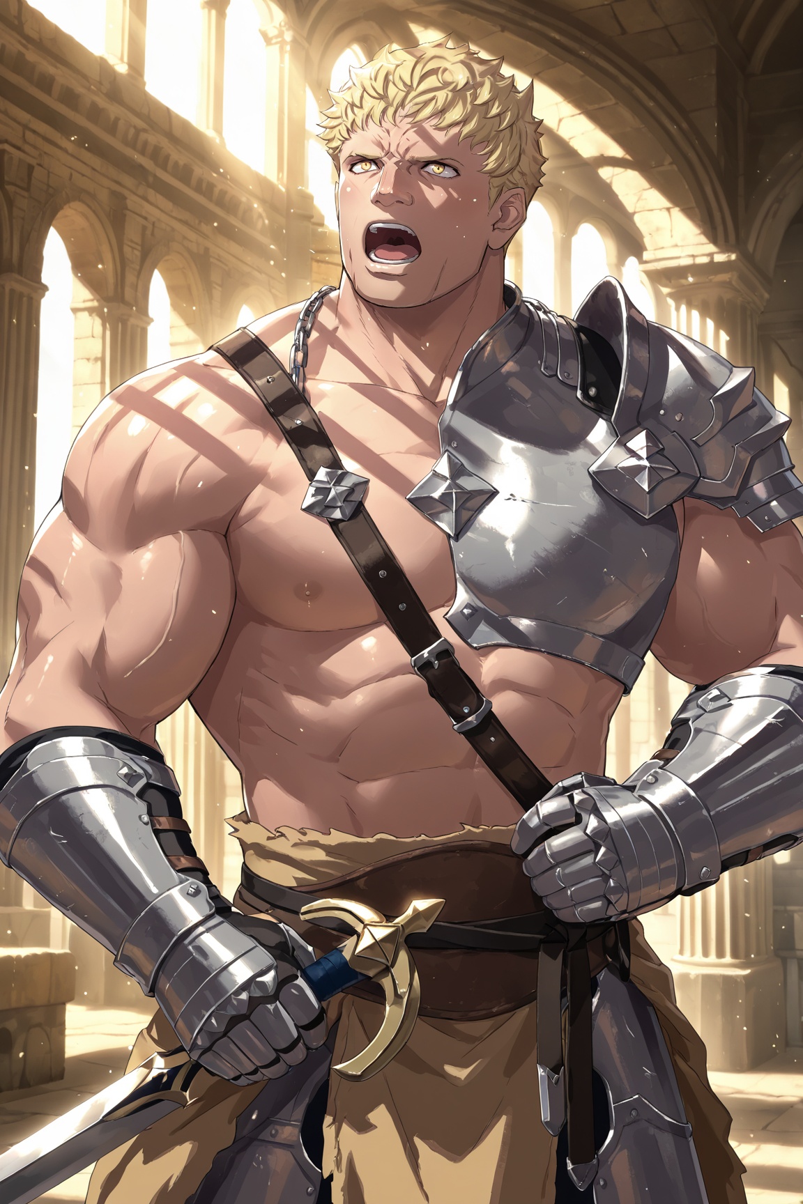 1boy,  RaphaelFE3H,  blonde hair on Tensor.Art