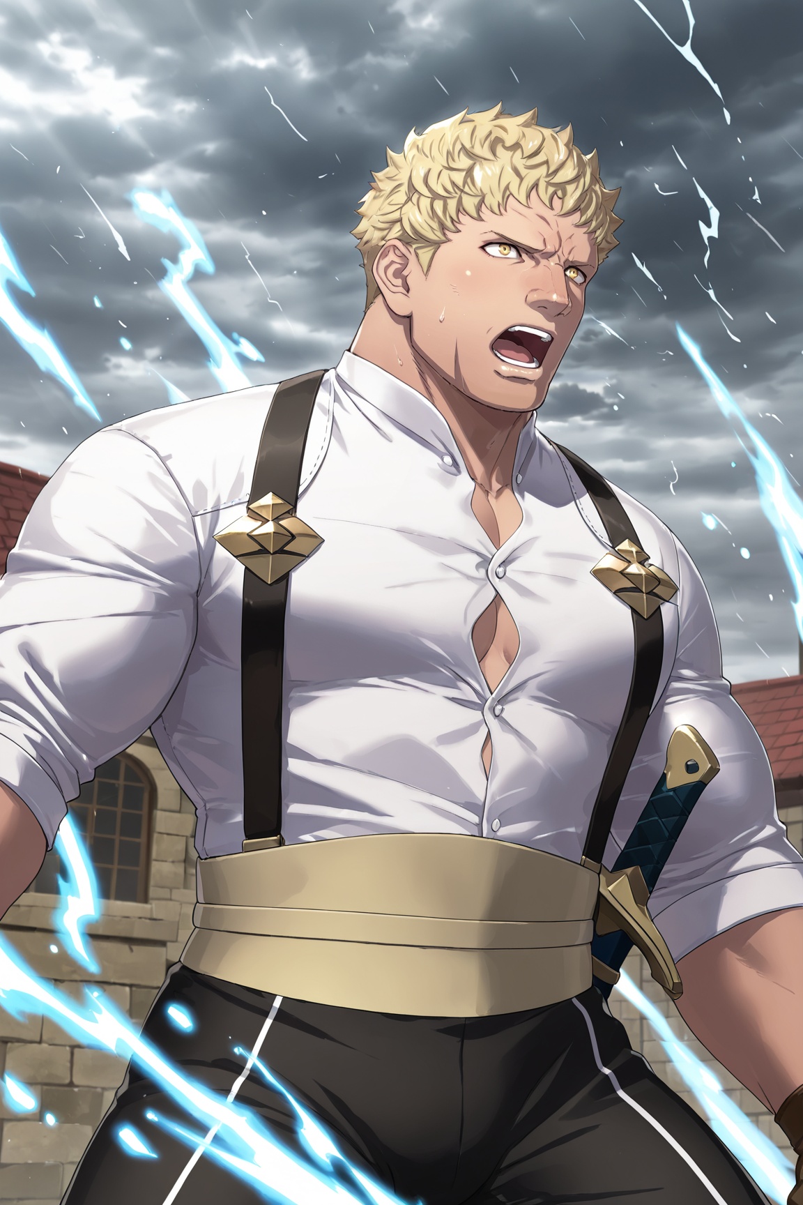 1boy,  RaphaelFE3H,  blonde hair on Tensor.Art