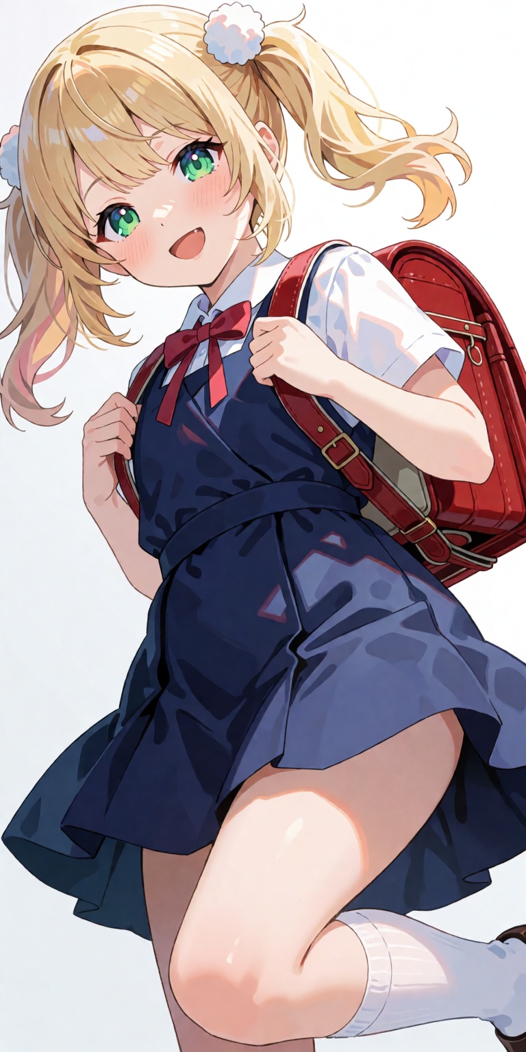 A breathtaking masterpiece anime illustration of a young,  aged-down Shigure Ui captured from a striking dynamic low-angle...