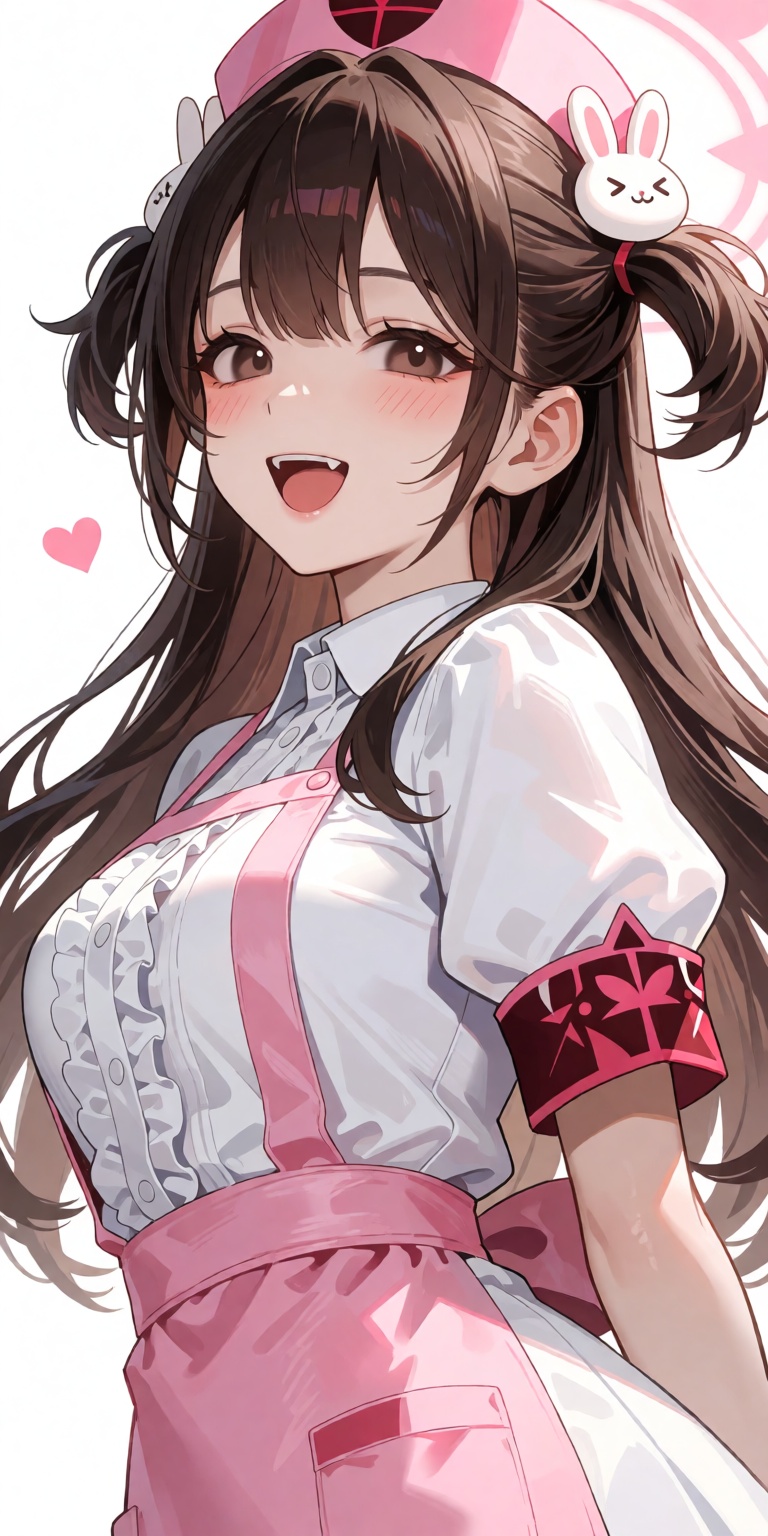 A breathtaking masterpiece anime portrait of Natori Sana captured from a dynamic low-angle three-quarters perspective. She...