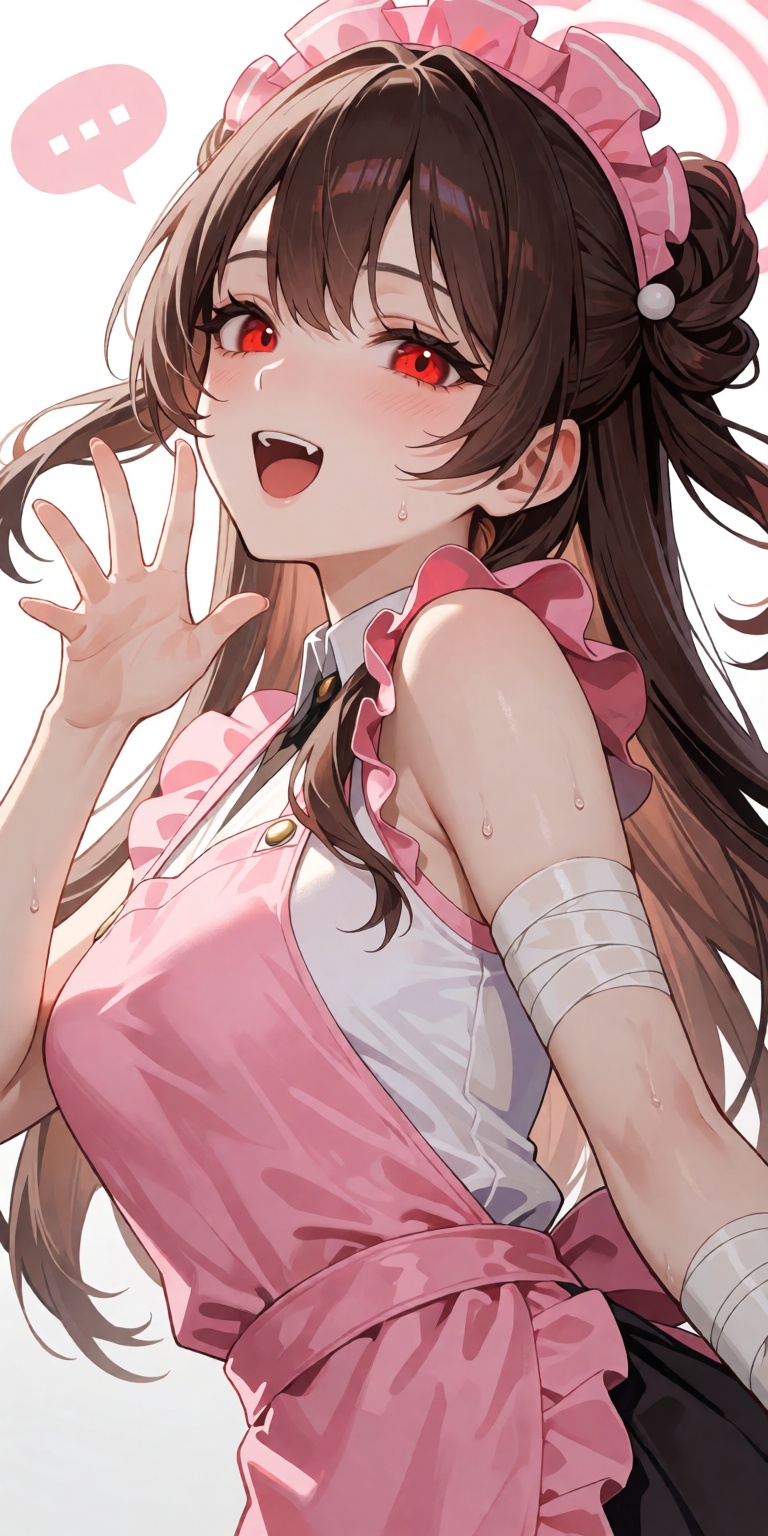 A breathtaking masterpiece anime portrait of Natori Sana captured from a dynamic low-angle three-quarters perspective. She...