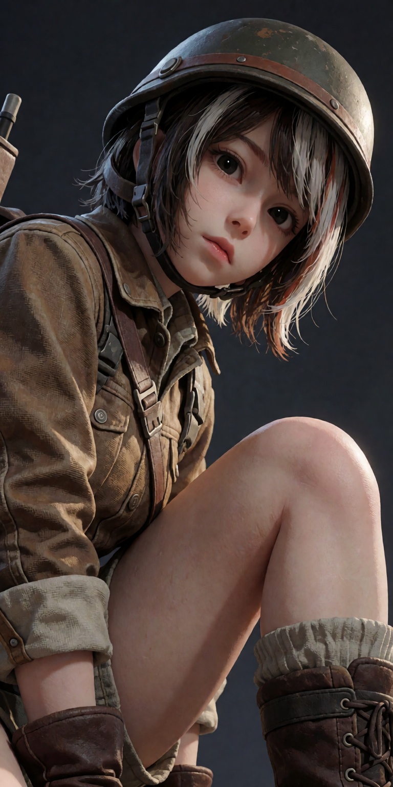masterpiece,  ultra-realistic photograph,  cinematic dramatic low-angle three-quarter full-body editorial portrait photogr...