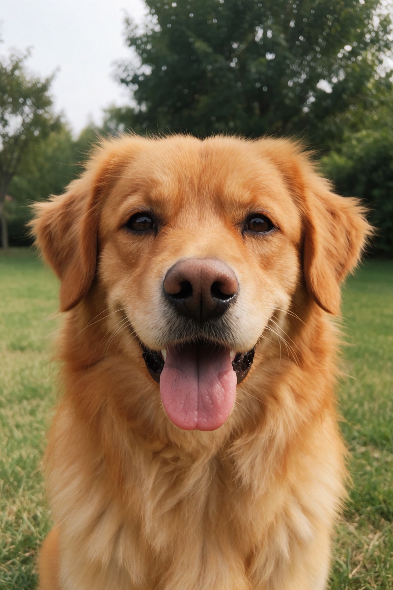outdoor,  front view,  orange dog on Tensor.Art