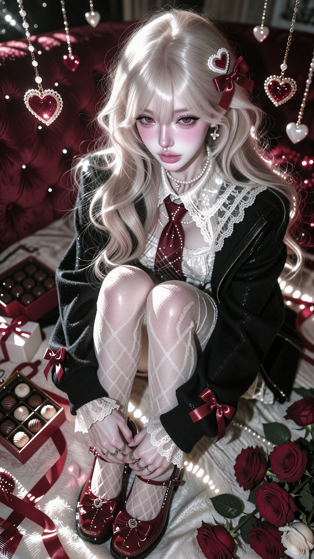 Beautiful young woman,  feminine appearance,  elegant delicate facial features on Tensor.Art
