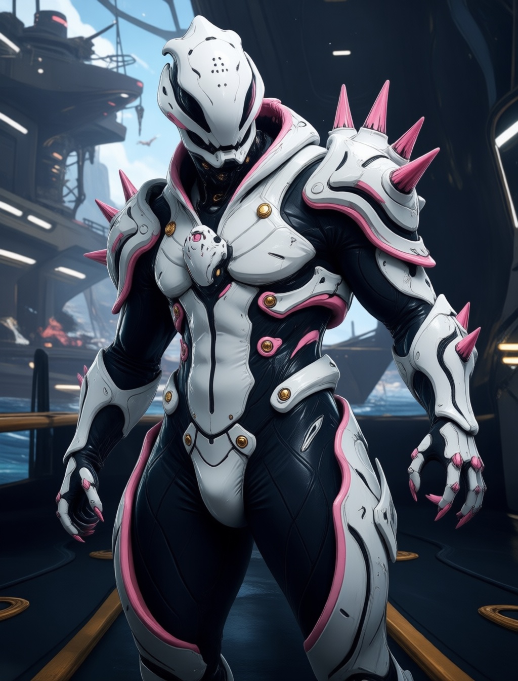 1boy,  warframe_armour,  edgy_armor on Tensor.Art
