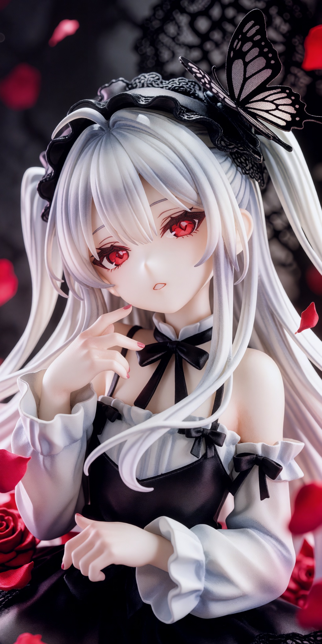 highly detailed anime-style collectible figurine or 3D character render,  polished 3D digital art,  hyper-realistic textur...