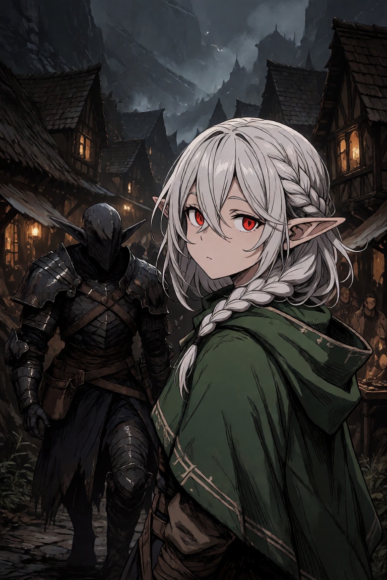 1girl,  solo,  pointy ears on Tensor.Art