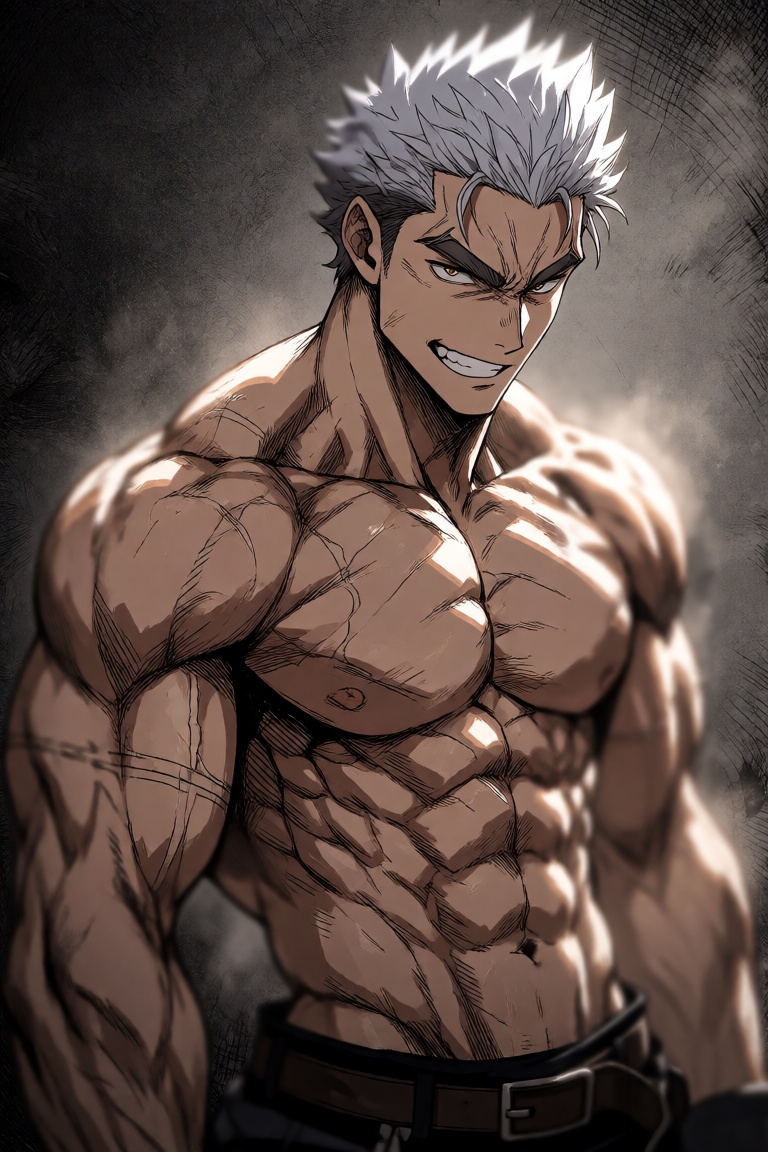rugged man,  muscular,  solo on Tensor.Art