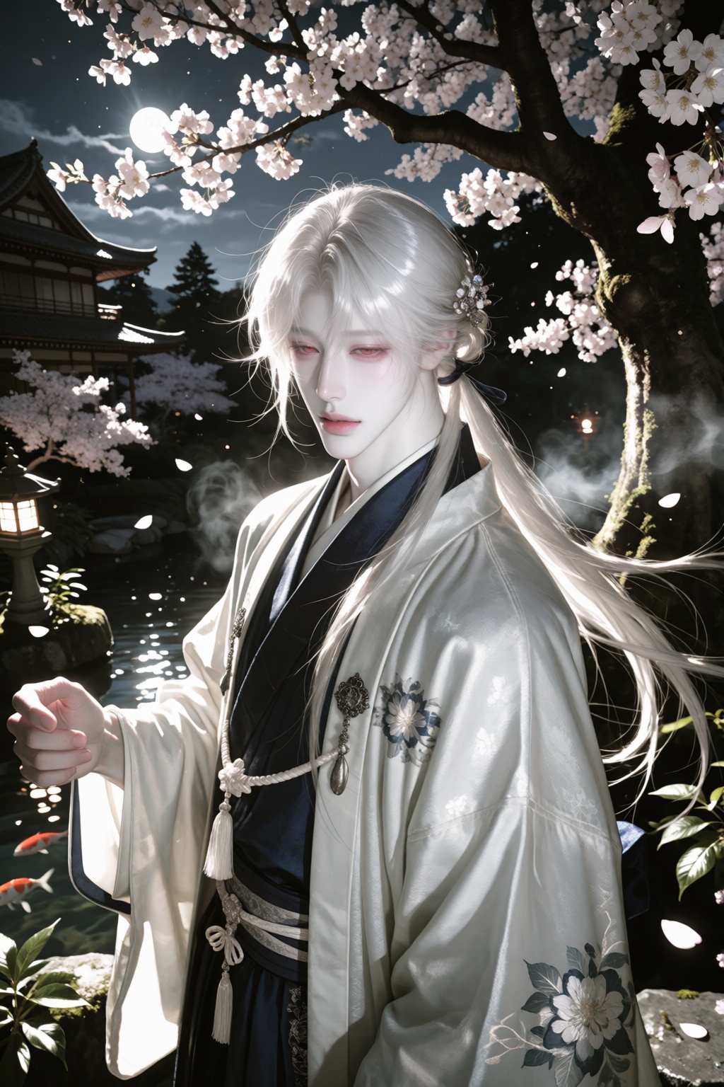 character: ***** young Japanese man,  handsome ethereal appearance,  tall elegant physique on Tensor.Art