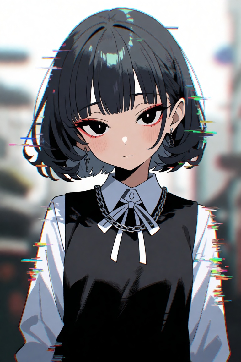 1girl,  solo,  short hair on Tensor.Art
