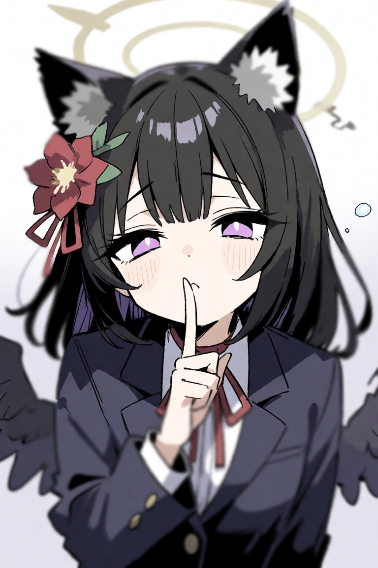 1girl,  solo,  cat ears on Tensor.Art