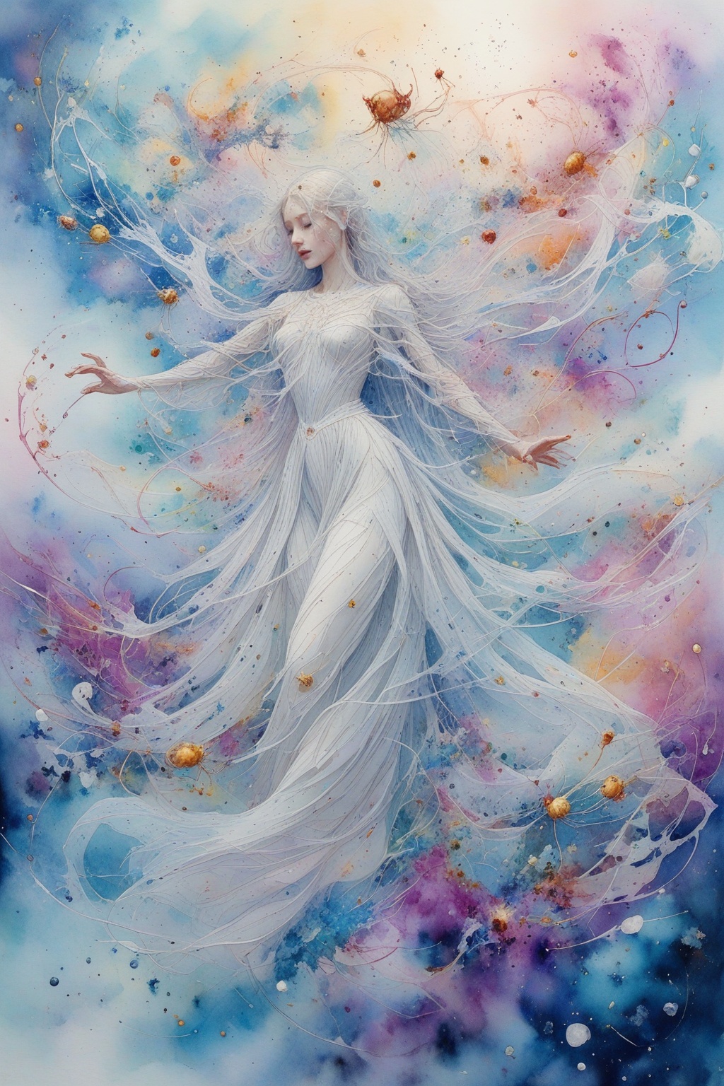 tot_art,  This artwork harmoniously blends Willem Haenraets style with the delicate,  expressive watercolour techniques of...