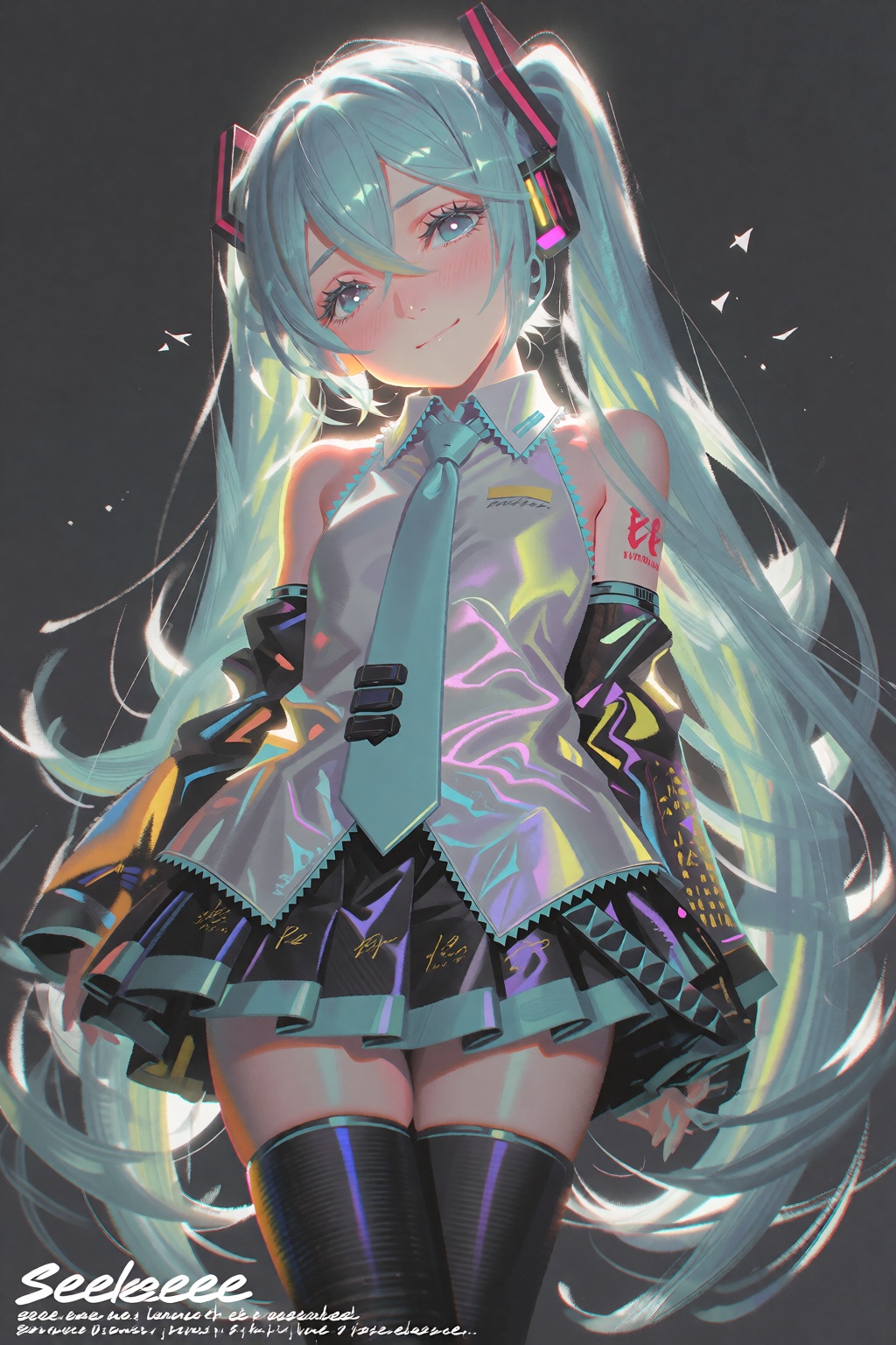 1girl,  hatsune miku,  solo on Tensor.Art
