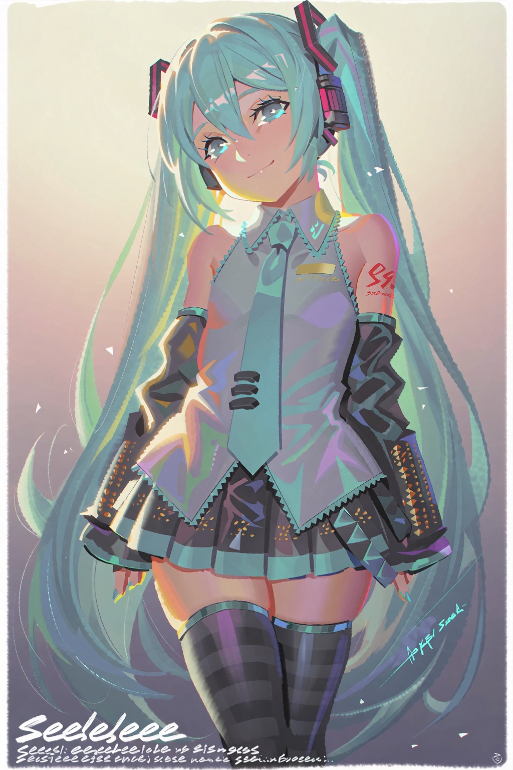 1girl,  hatsune miku,  solo on Tensor.Art