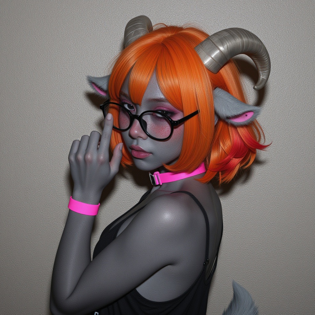 @Nan,  anthro goat girl,  tiny pink freckles on Tensor.Art