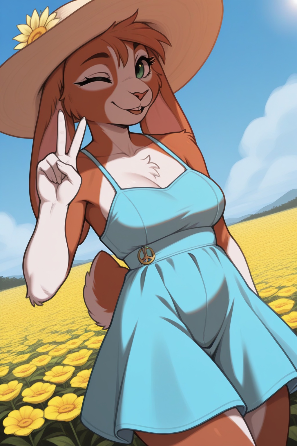 1girl,  anthro,  rabbit girl on Tensor.Art