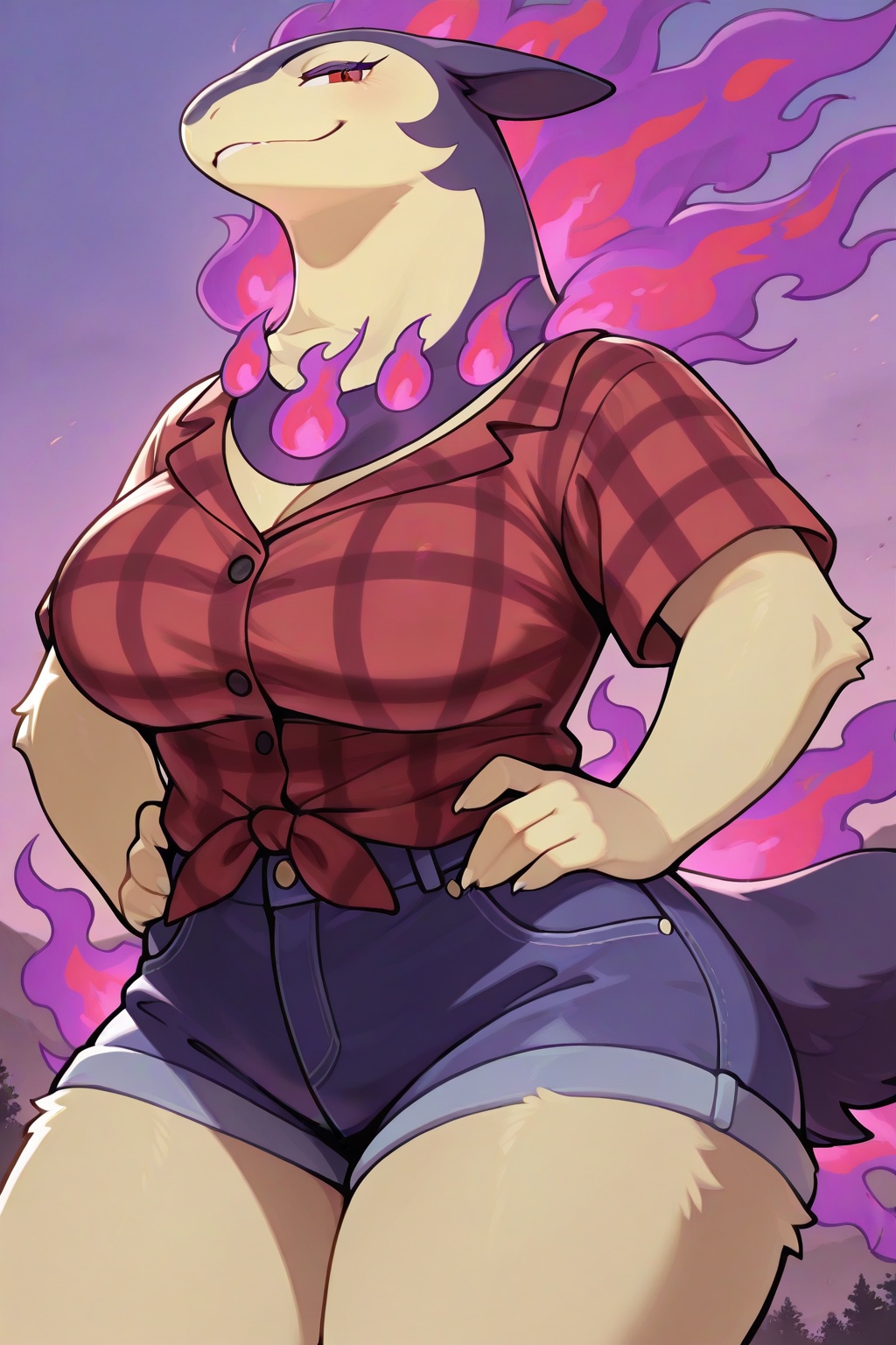 1girl,  anthro,  cowboy shot on Tensor.Art