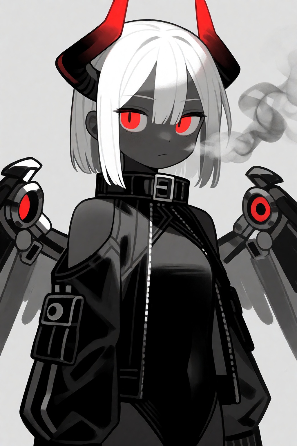 1girl,  solo,  horns on Tensor.Art