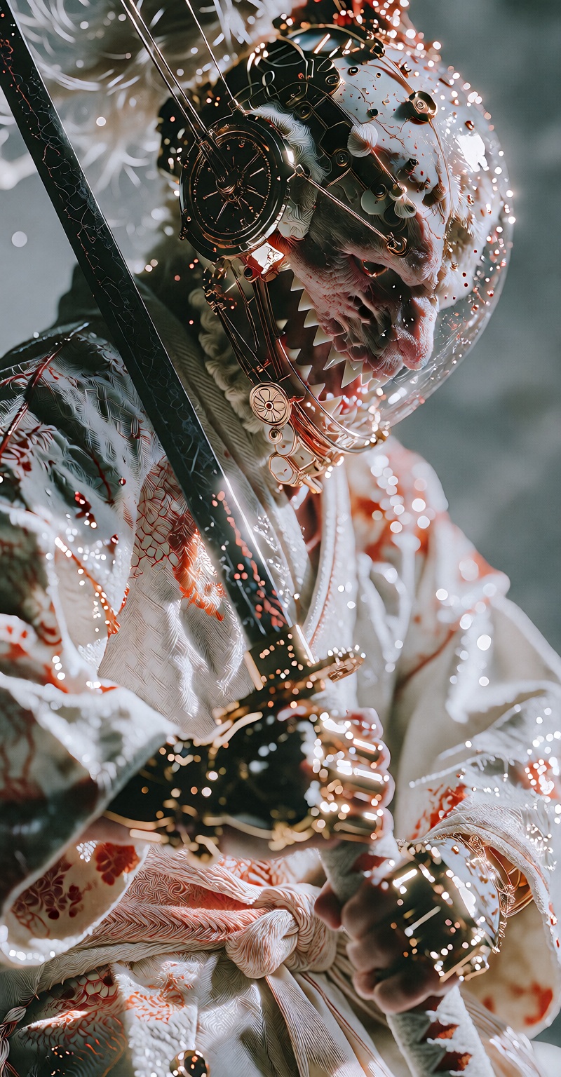 +Kimono+,  white,  orange on Tensor.Art