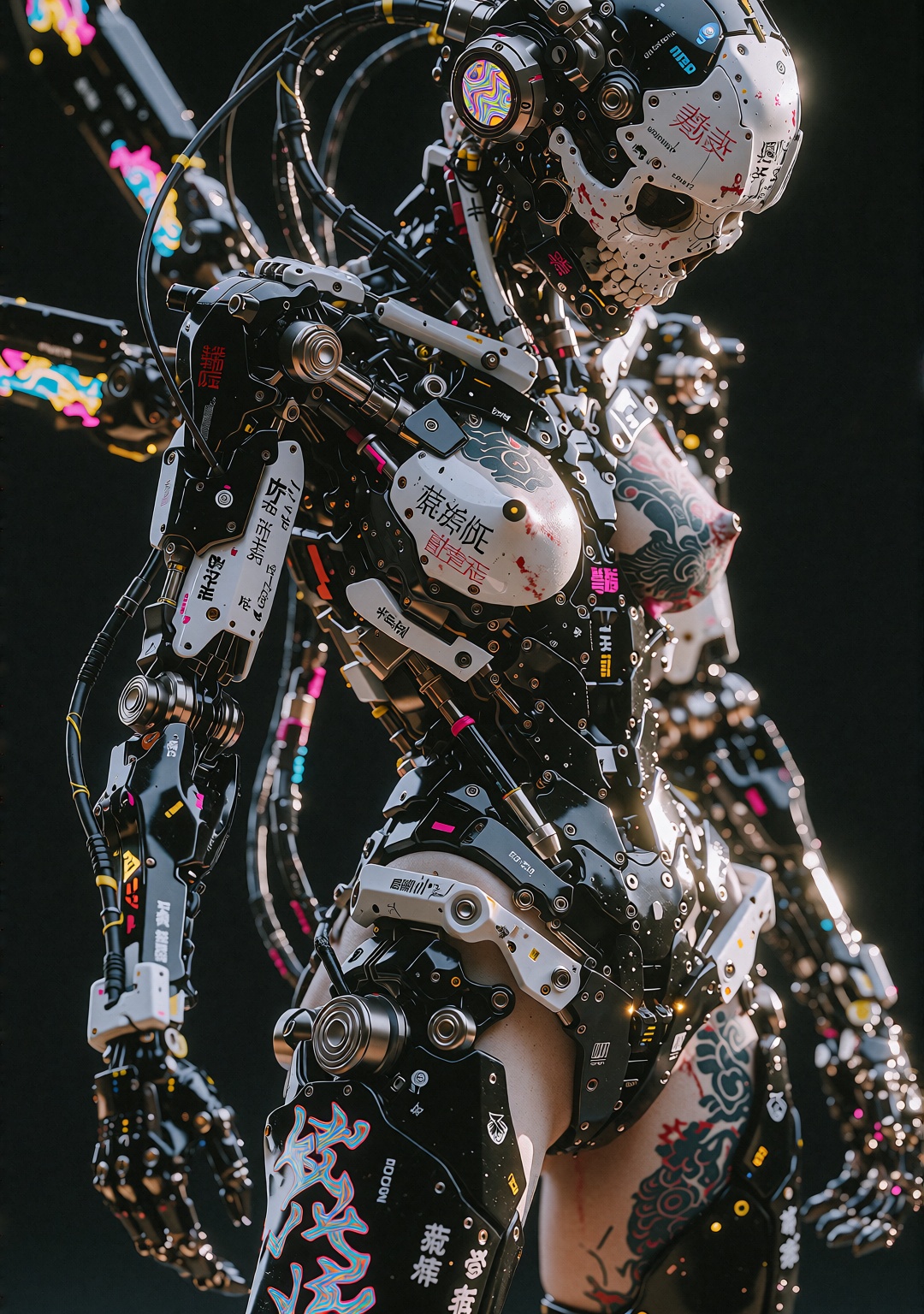 ultra detailed biomechanical cyborg,  complex mechanical design,  futuristic mecha armor on Tensor.Art