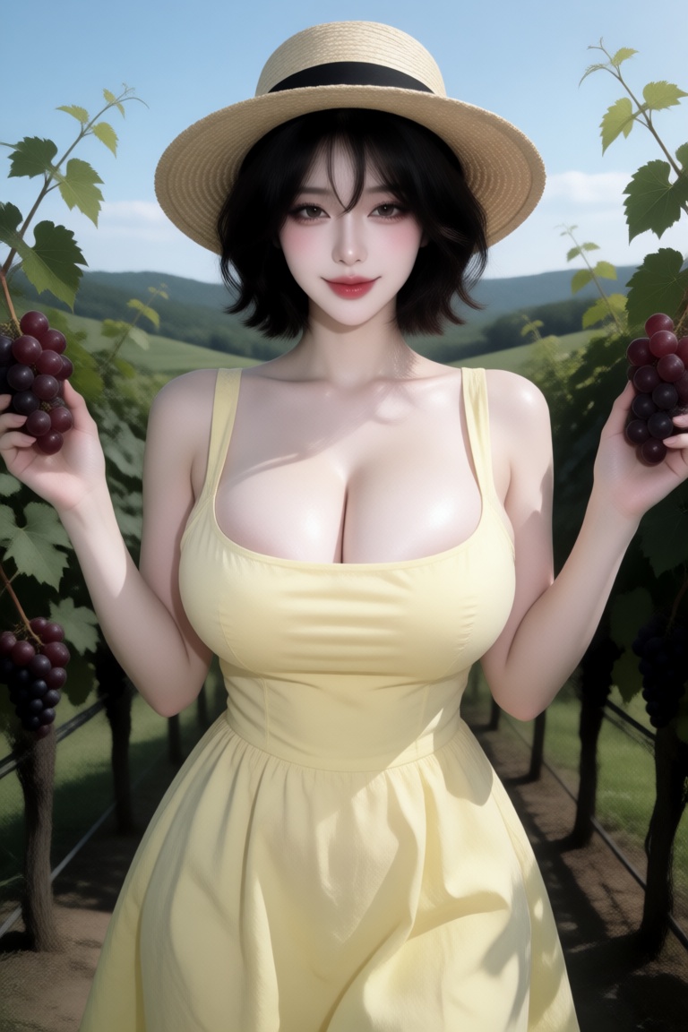 1girl,  ((beautiful Korean woman)),  (wavy micro-bob on Tensor.Art