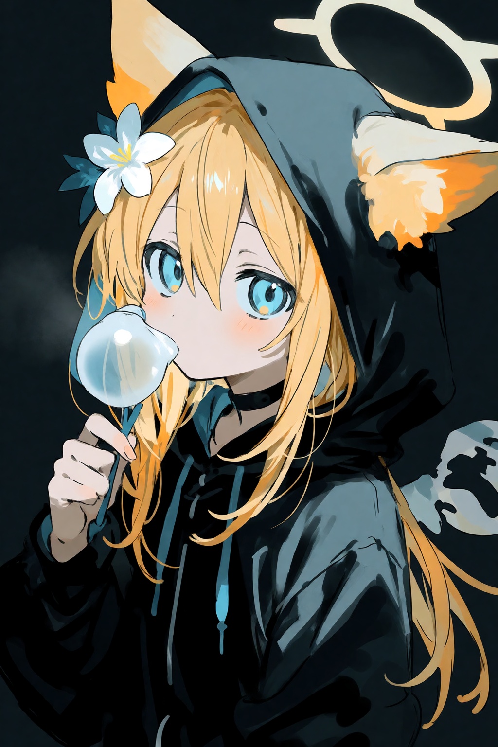 1girl,  solo,  bubble on Tensor.Art