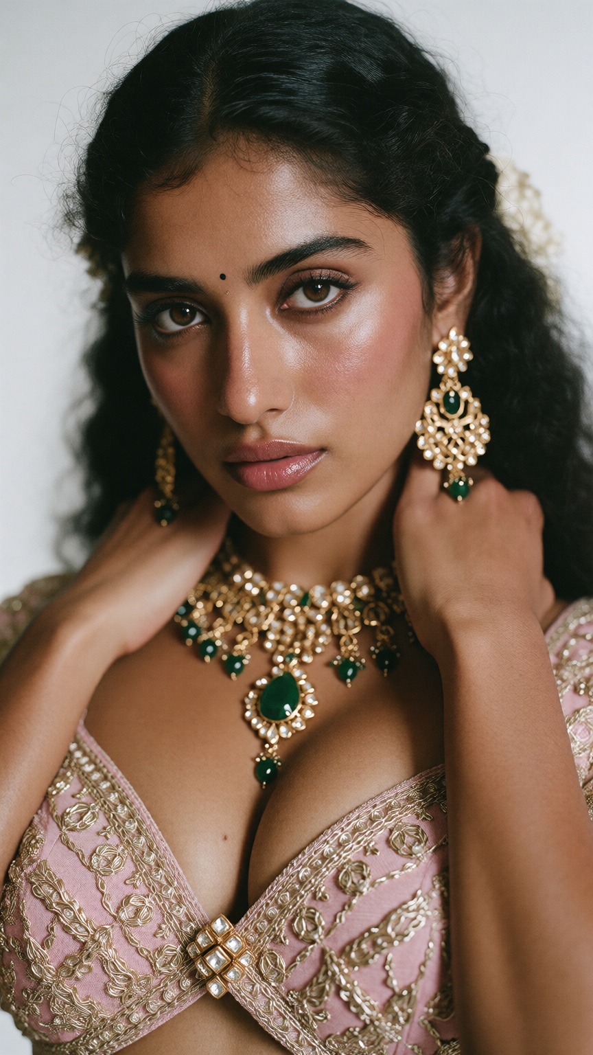 Low angle A mallu woman,  hourglass figure,  perfect body structure on Tensor.Art