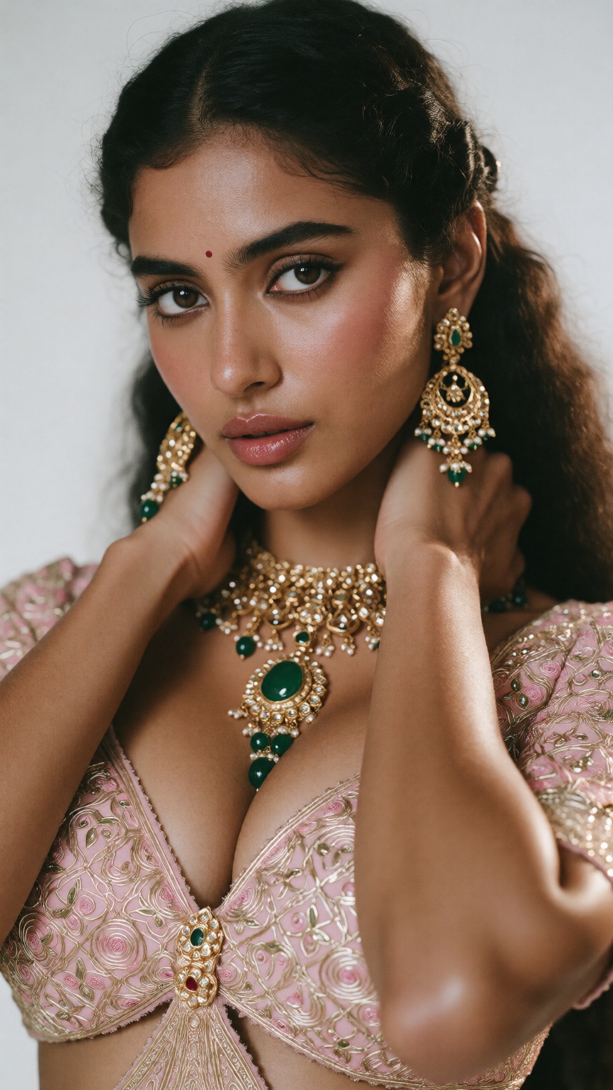 Low angle A mallu woman,  hourglass figure,  perfect body structure on Tensor.Art