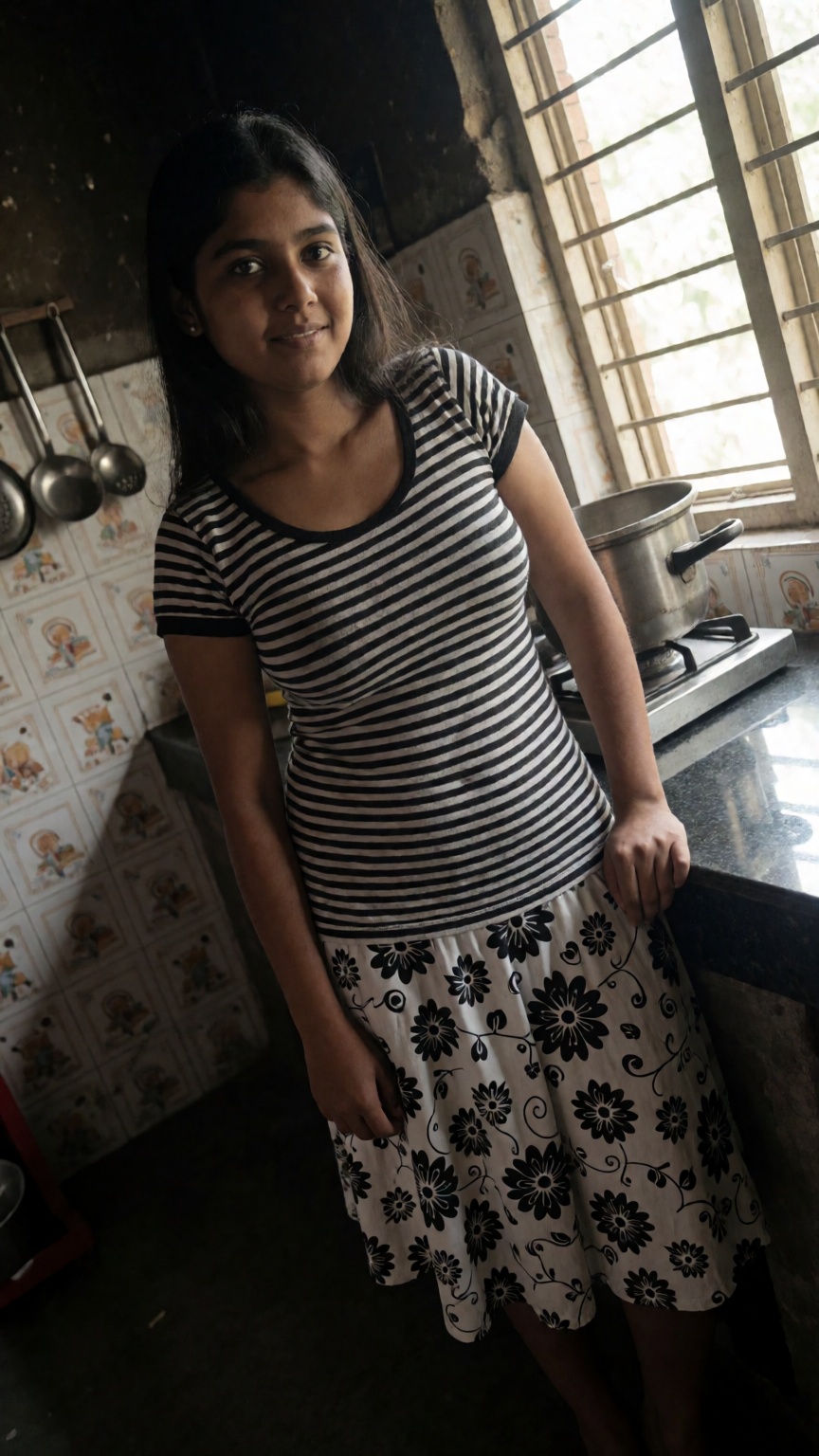 shaki,  dutch angle photo,  young south asian woman on Tensor.Art