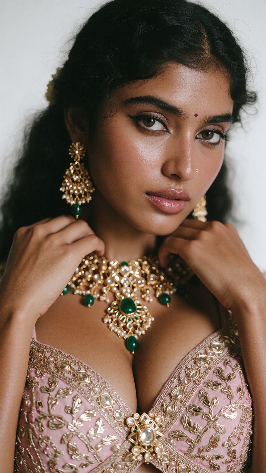 Low angle A mallu woman,  hourglass figure,  perfect body structure on Tensor.Art