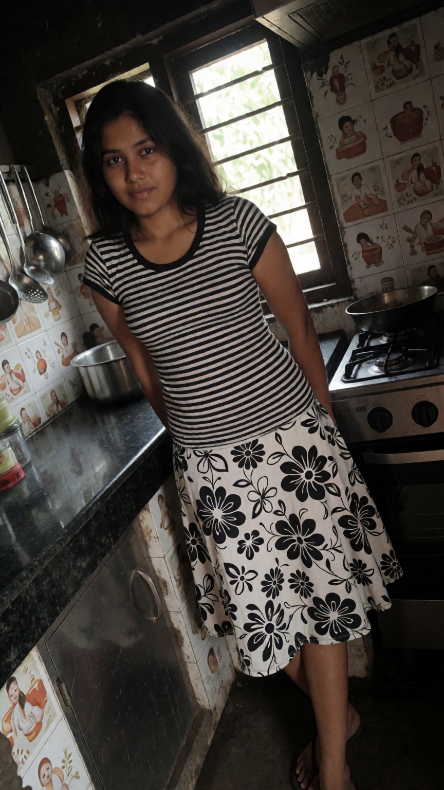 shaki,  dutch angle photo,  young south asian woman on Tensor.Art