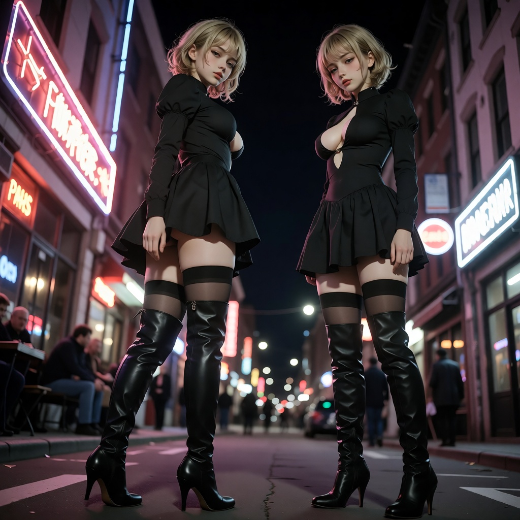 1girl,  solo,  boots on Tensor.Art