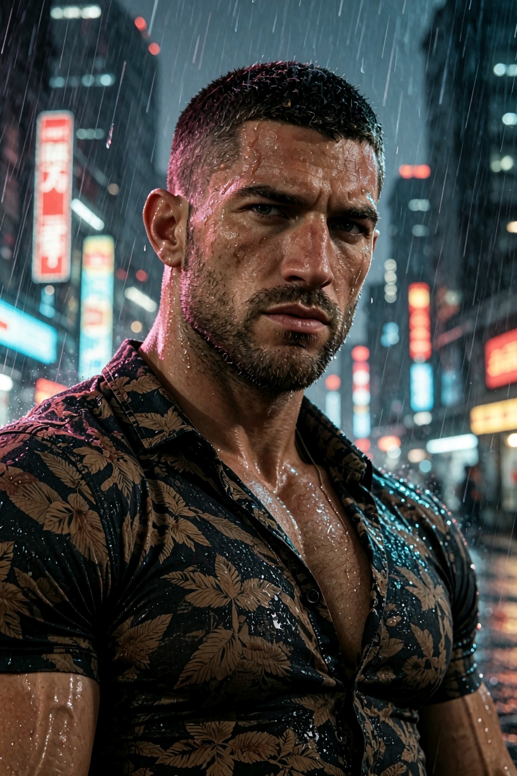 man,  short hair,  beard on Tensor.Art