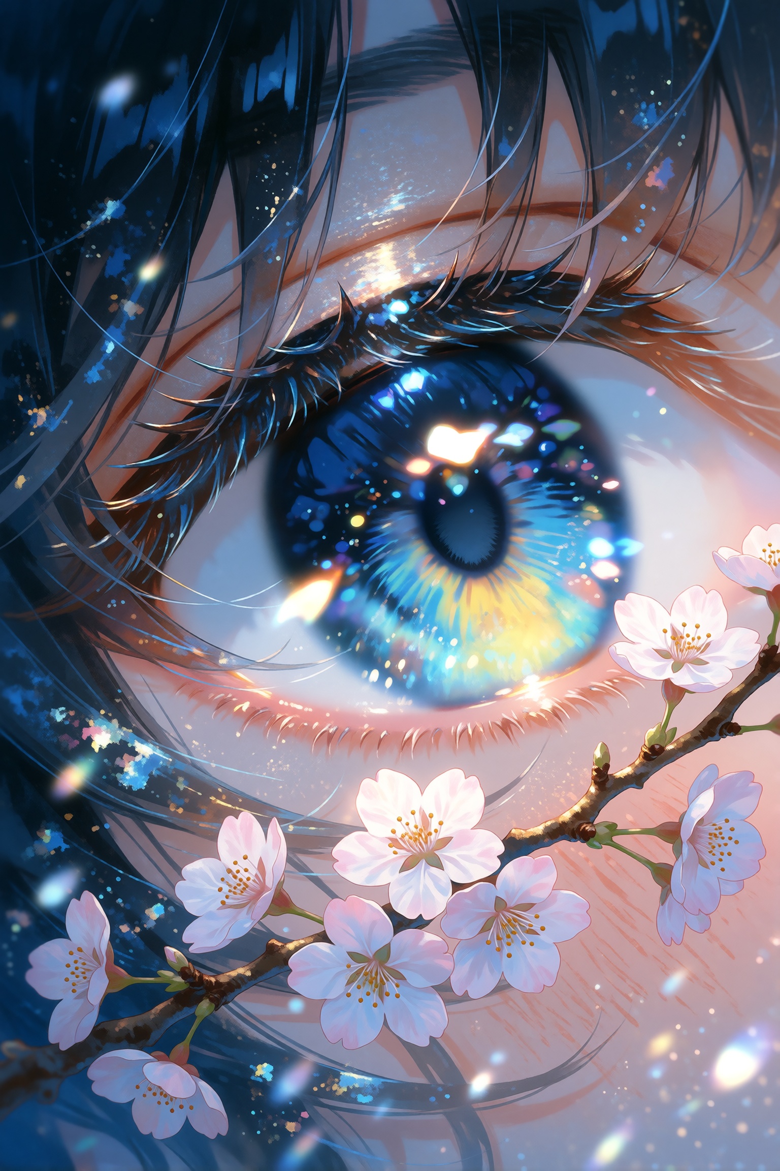 highres,  absurdres,  @H4LPH4S9 A woman’s eye dominates the frame on Tensor.Art