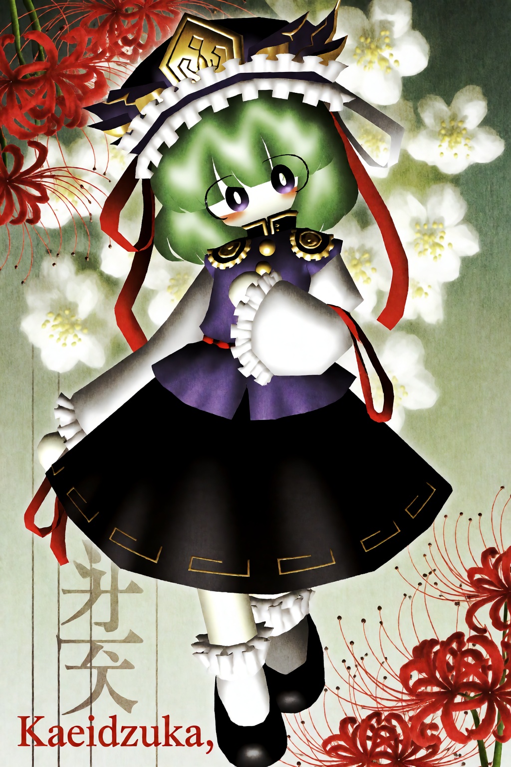lastworry111,  low-poly style with a cartoonish face,  In this ZUN-style digital illustration on Tensor.Art