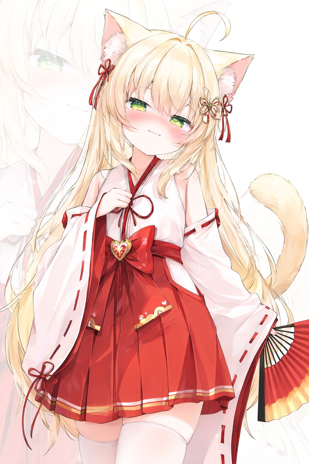 1girl,  ahoge,  animal ear fluff by 青秋 on Tensor.Art