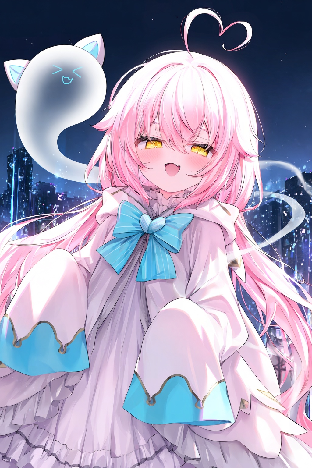 1girl,  heart ahoge,  dress by 青秋 on Tensor.Art