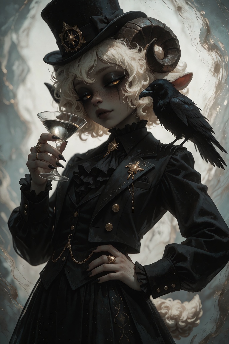 @Ophelia: (large alluring golden-eyes),  curly bleach_blonde pixie-bob haircut,  (Ophelia-dark-Tan-skin on Tensor.Art