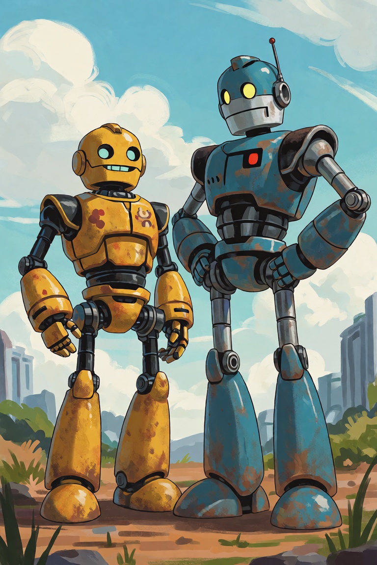 2 Old Robot Friends on Tensor.Art